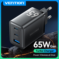 Vention 65W GaN Charger Quick Charge 4.0 3.0 Type C PD USB Charger Portable QC4.0 3.0 Fast Charger For Laptop IPhone16 15 14 13