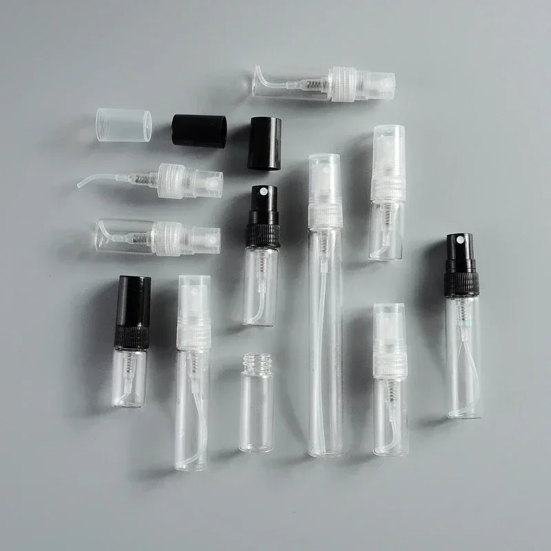 2ml 3ml 3ml 5ml 10ml Mini klare Parfüm glasflasche tragbares Reagenzglas dünnes Glas leere Kosmetik flasche Probe Flüssigkeits flaschen