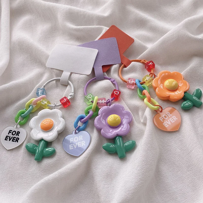 Niedliche Bären-Blumen-Handykette mit Hülle für iPhone Air 17 16 E 15 14 13 11 Pro Max Plus 12 Mini 17Pro 17E – Handyhülle mit Trageriemen