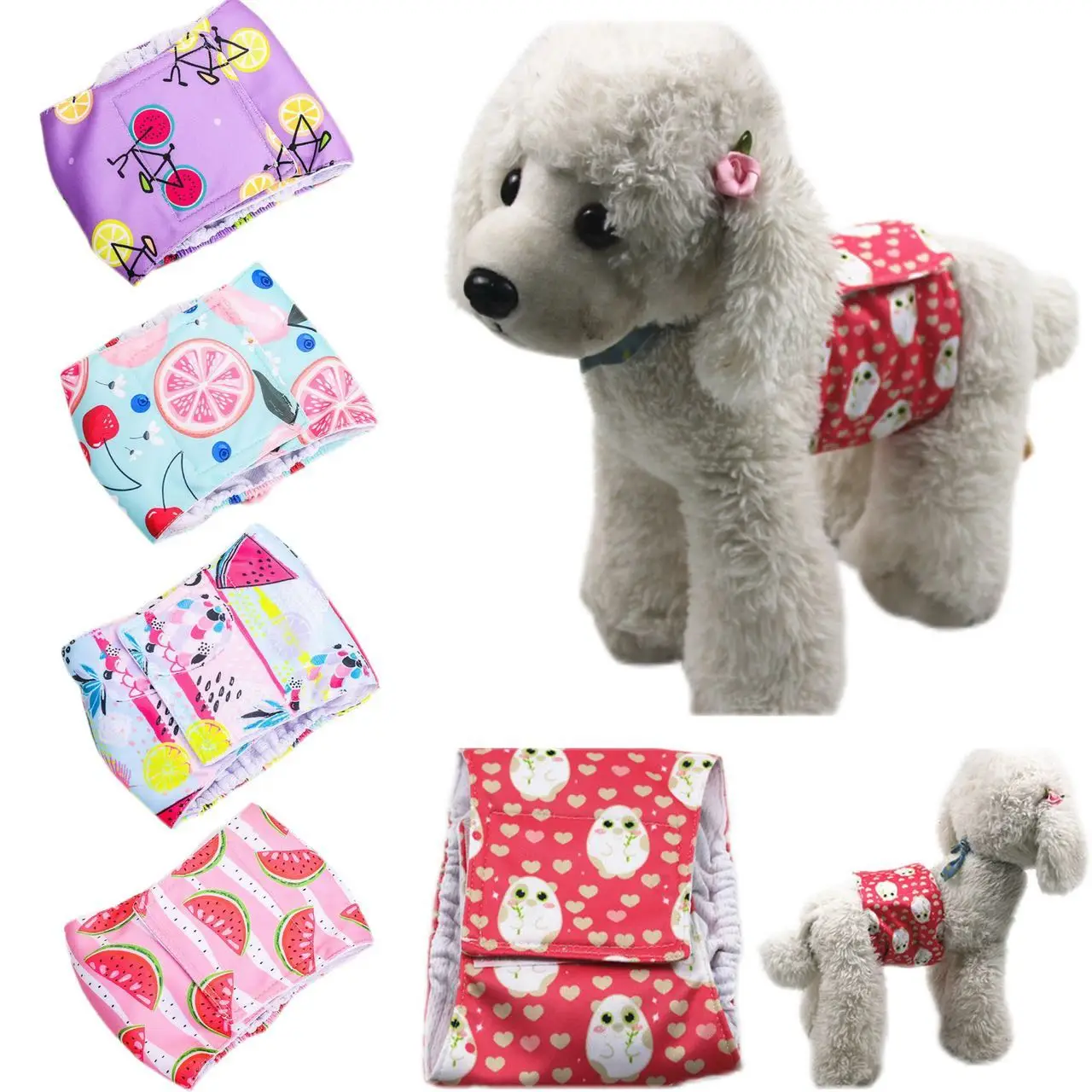 

Dog Diapers Physiological Pant Puppy Women's Panties Shorts Underwear Washable Female Dog Diper Panties Pet Dog Cat Clothes