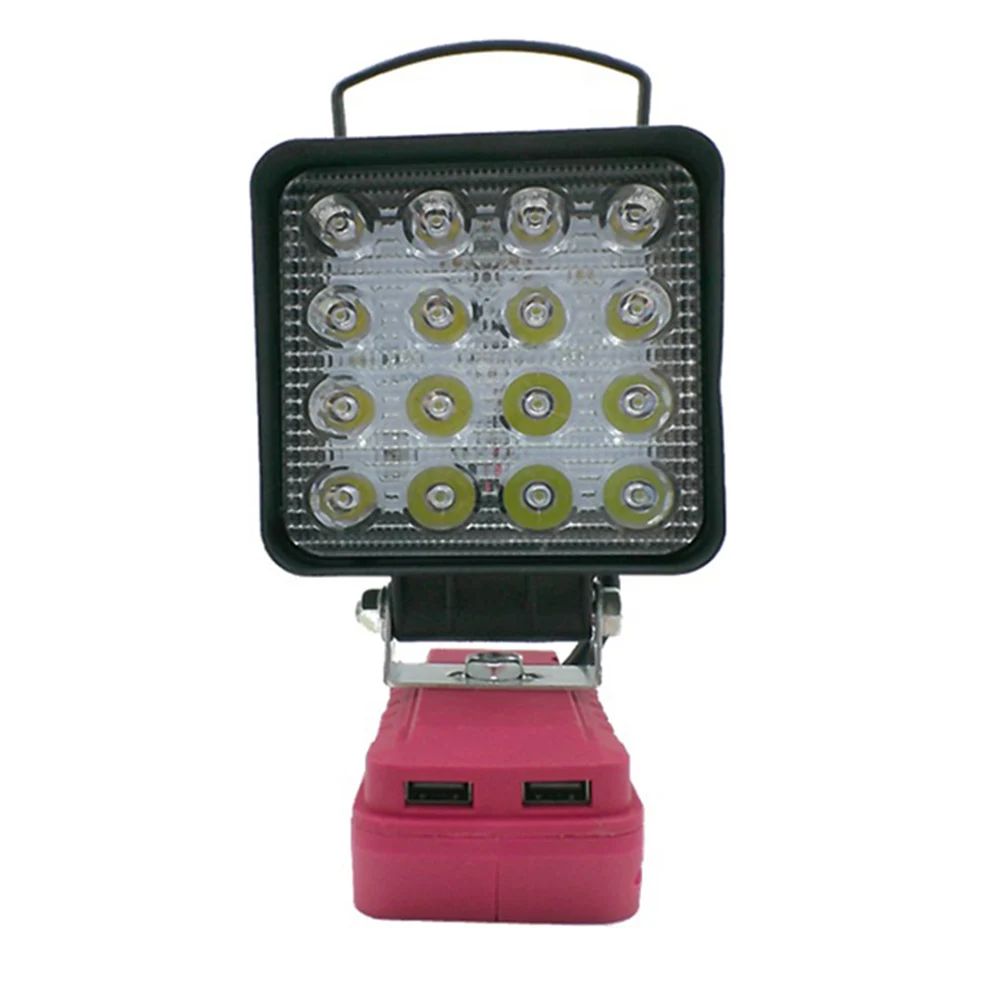 Compact Floodlight Cordless Work Light Jobsites Outdoor Events Adjustable Brightness Levels Low Voltage Protection