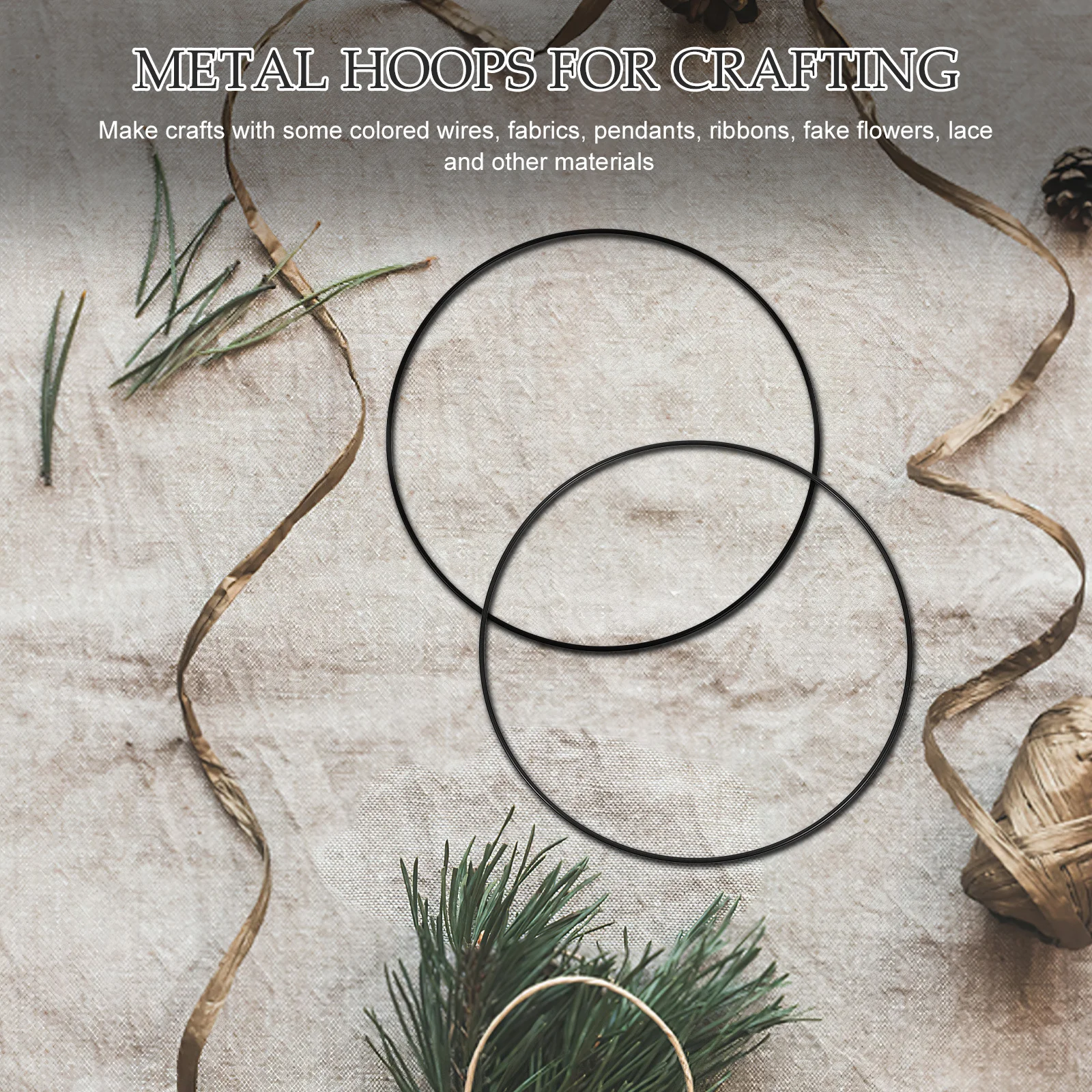 

4Pcs Metal Hoop Ring for Wreath Making DIY Macrame Dream Catcher Floral Handmade Wire Wreath Frame Iron Craft Supplies