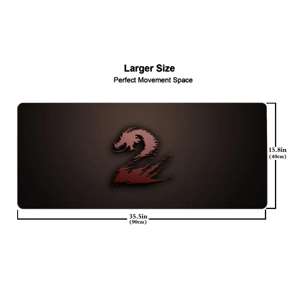 Guild Wars 2 Mouse Pad Tablet Mouse Pad Laptop XL Desktop Mouse Pad, Lucu HD Rainbow Gaming Keyboard Pad, Csgo Player, 90x40