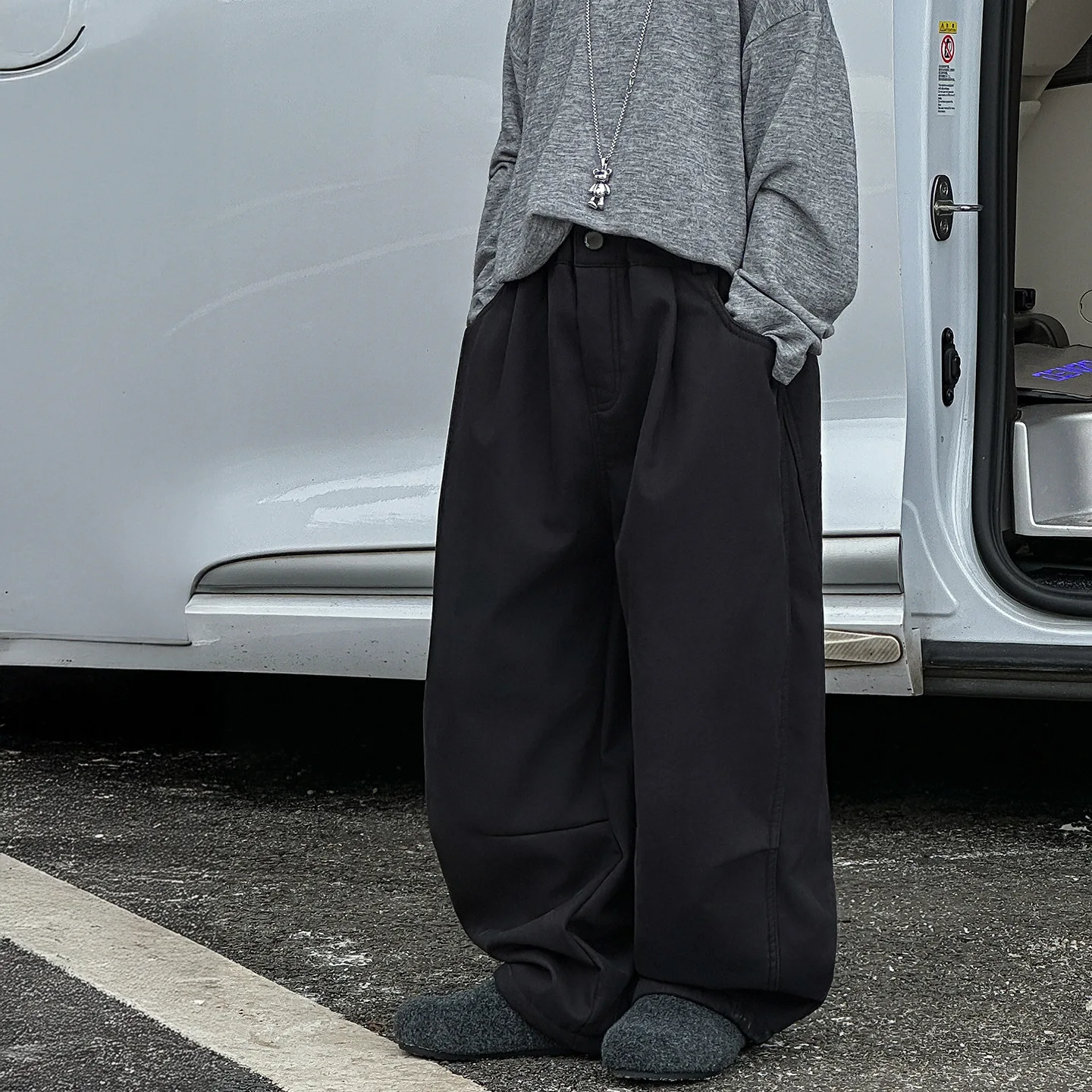 الأطفال ملابس الاطفال الصوف فضفاض تنوعا السراويل 2025 جديد الخريف الشتاء موضة سميكة الدافئة بلون سراويل تقليدية #2