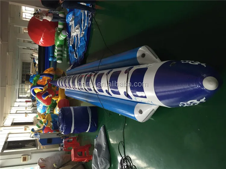 Customized Sea Banana Boat Raft  Inflable , Inflatable Water Banana Boat Fly Fish