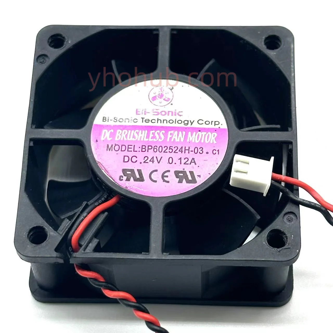 

Bi-sonic BP602524H-03 DC 24V 0.12A 60x60x25mm 2-Wire Server Cooling Fan