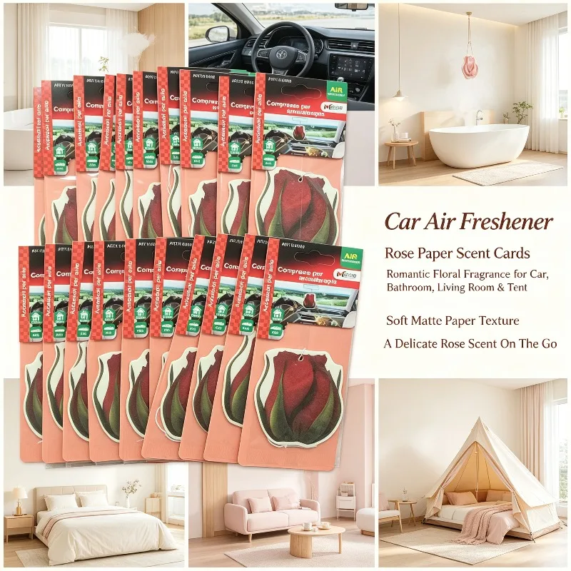 Fruit Shaped Car Air Freshener 8 Styles 120Pcs Hanging Paper Scent Cards Fruity Fragrance For Car Home Decoration