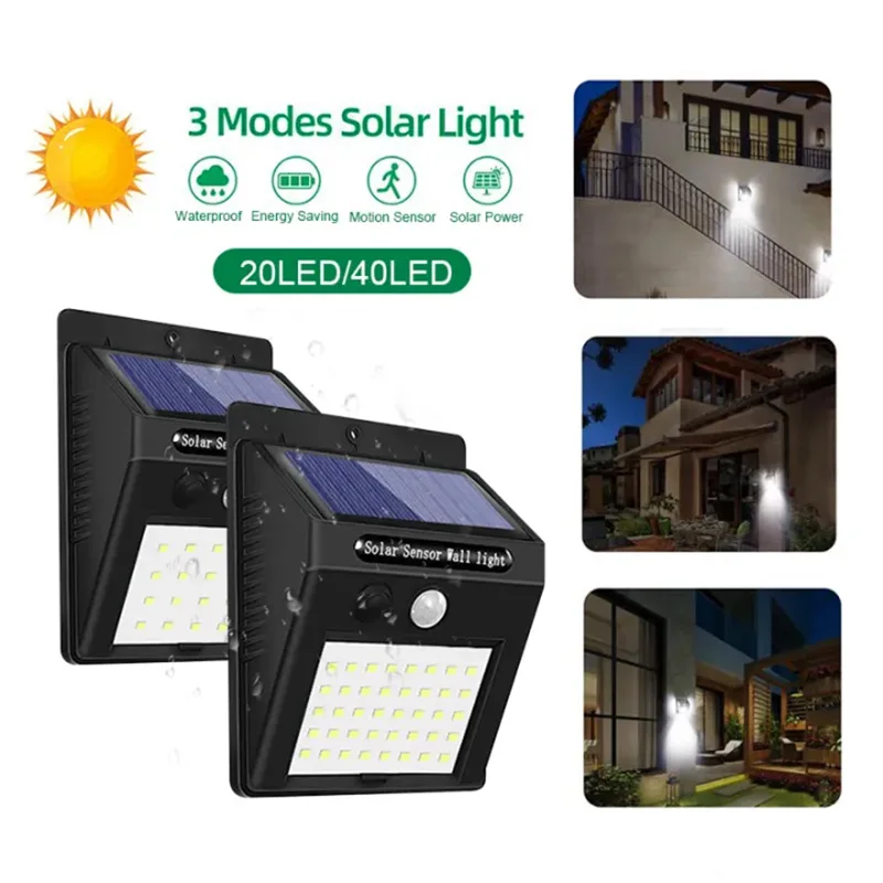 30 LED Solar Light Solar Wall Lamp With PIR Motion Sensor Outdoor Waterproof Garden Street Decoration Lights Sunlight Powered