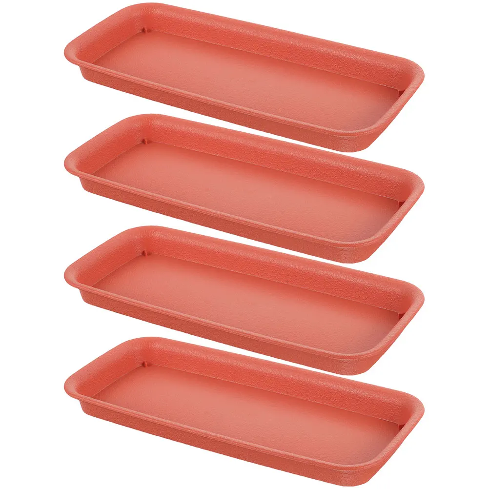 

4 Pcs Water Tray Plant Pots Indoor Planter Saucers Moisture Flower Plastic Drip Rectangular