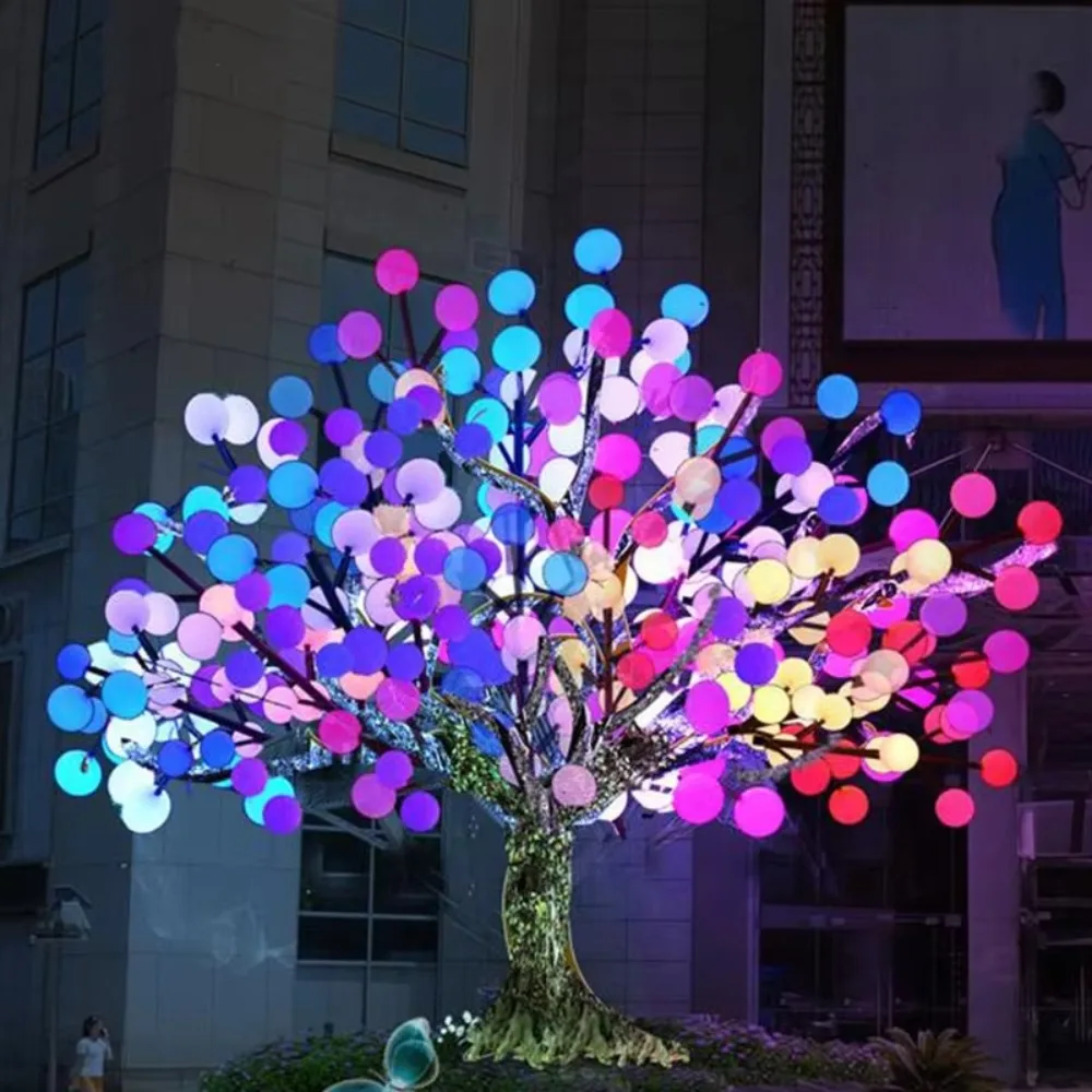 RGB Interactive Bubble Light Emitting Diode Light IP65 Waterproof Outdoor Landscape Lighting Garden Christmas