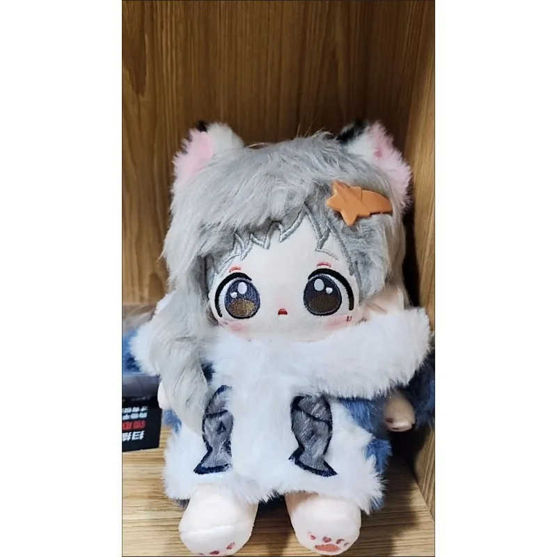 20cm Anime Bungo Stray Dogs Cotton Stuffed Dress-up Dolls Cute Nakajima Atsushi Jinko/Man-Tiger Plush Puppet Toys for Teens Gift