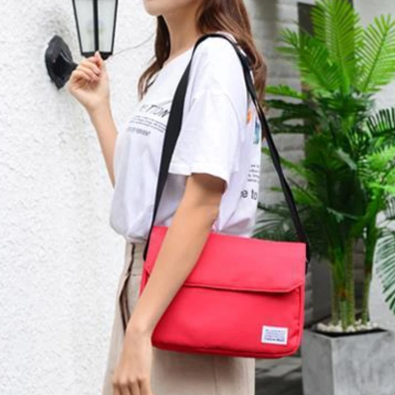 

Новая однотонная пара, простая повседневная дорожная сумка через плечо в стиле ретро, модная сумка через плечо в японском стиле