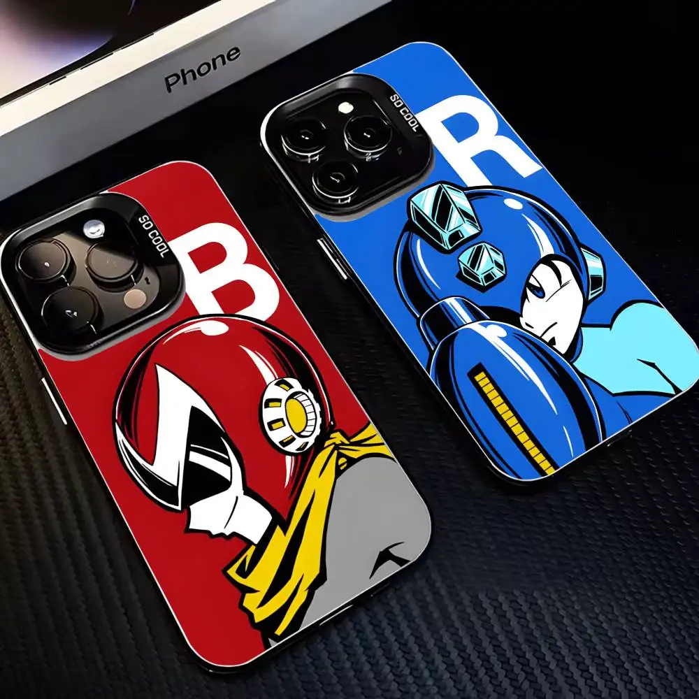 

Game M-Megaman R-Rockman Phone Case For iPhone17,16,15,14,13,12,11 Plus,Pro Max Black Matte Shockproof Cover