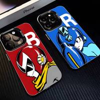 Game M-Megaman R-Rockman   Phone Case For iPhone17,16,15,14,13,12,11 Plus,Pro Max Black Matte Shockproof Cover