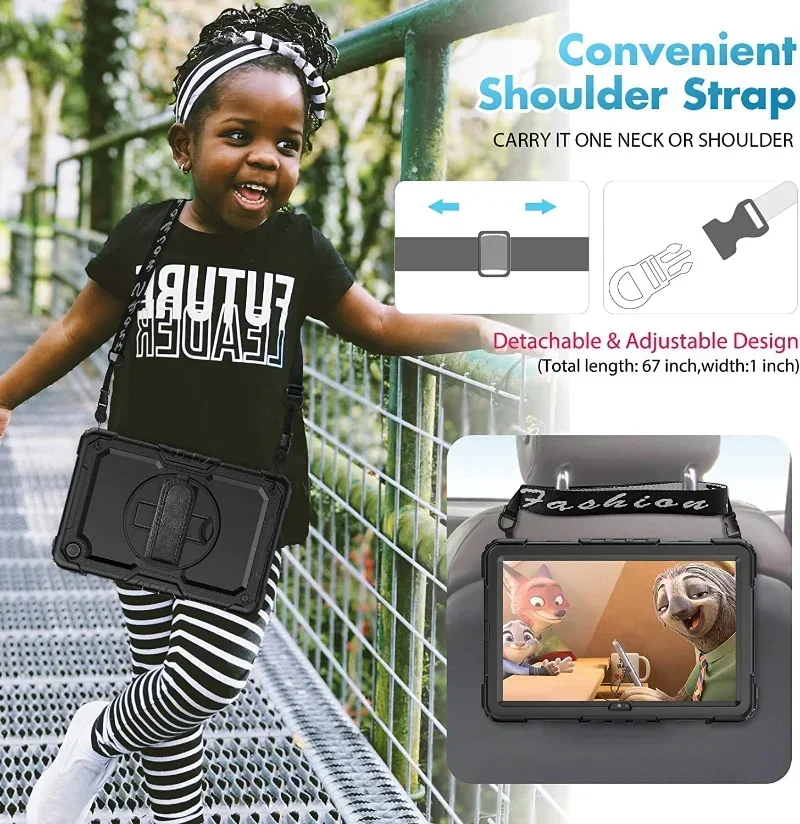 لينوفو تاب M11 M10 3rd Gen TB328FU M9 M8 M10 Plus TB-X606F HD TB-X306F 10.1 مسنده غطاء حزام الكتف للصدمات