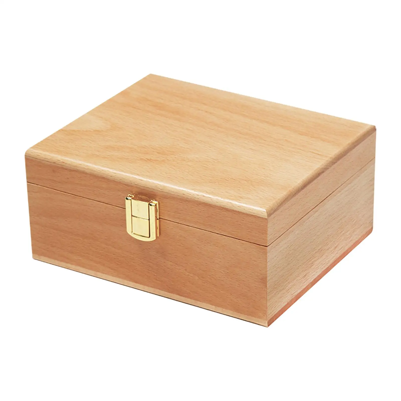 Wooden Storage Box Decorative Home Organization Portable Desktop Rustic Container Jewelry Organizer Box for Trinket Home Decor