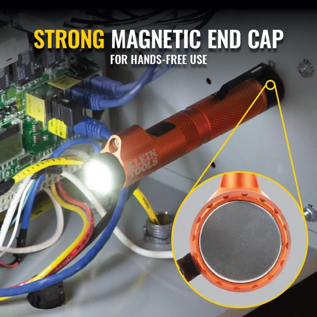 56040 Magnetic LED Flashlight, 350 Lumen Rechargeable, Focus & Laser Pointer, USB Charging, Hands-Free for Work & Outdoor