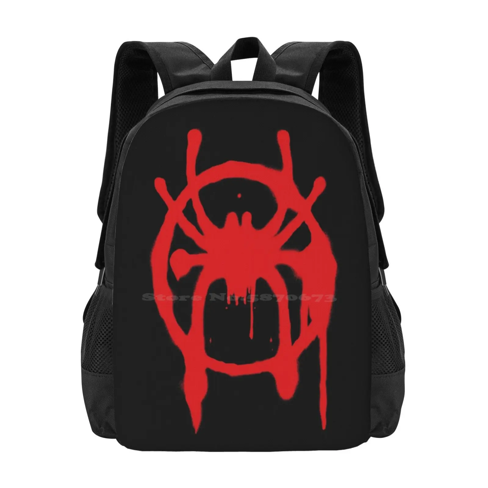 

Into The Spider - Verse 3d Print Design Backpack Student Bag Miles Morales Spiderverse Spider Verse Comics Red Black Movies Pete