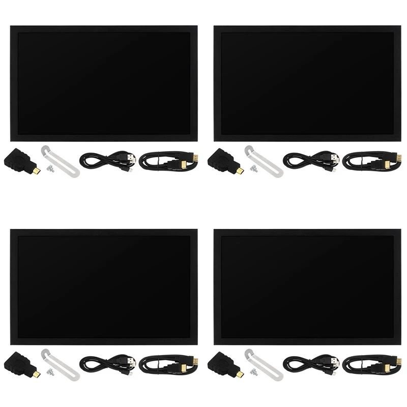 Super Deal -4 Set 7 Inch Portable Display IPS 1024X600 LCD -Compatible VGA AV Input DC Type C Power In