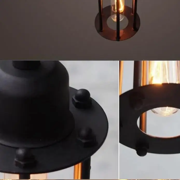 American Countryside Industrial Retro Bar Table pendant lights indoor iron black pendant lamp light E27 110V-220V