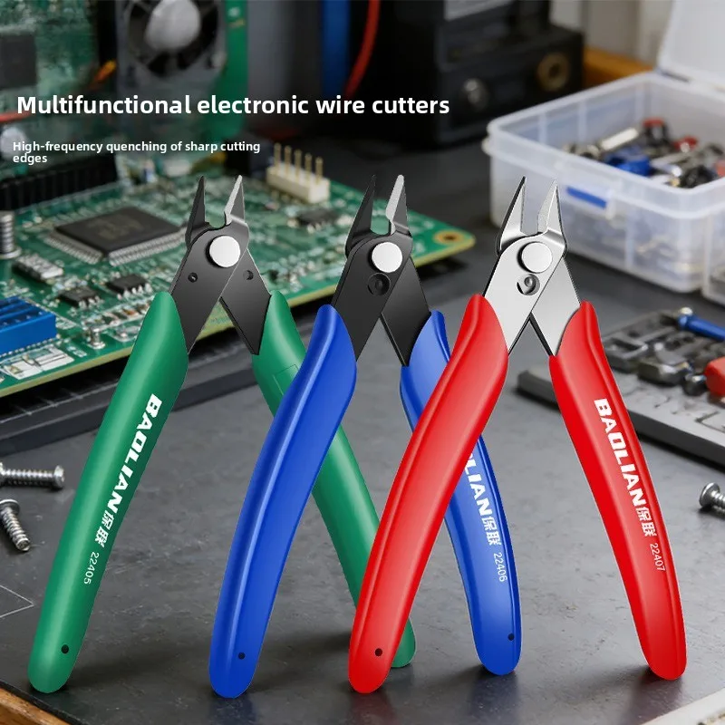5-inch Mini Electronic Flush Cutters Diagonal Cutting Pliers for Plastic Trimming Electrician Work and Gundam Model Crafting