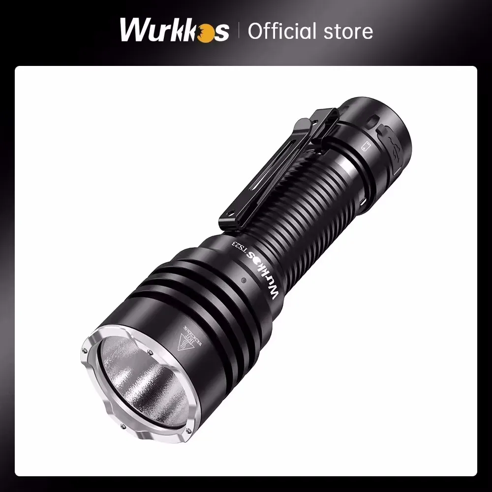 Wurkkos TS23 21700 Rechargeable Tactical Flashlight XHP70.3 HI LED 5000Lm Torch IPX8 Waterproof Two Group Mode EDC Tail Switch