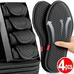 2/4Pcs Bamboo Charcoal Deodorant Insoles Mesh Breathable Absorb-Sweat Shoe Pads Men Sports Shoes Antibacterial Insert Insoles