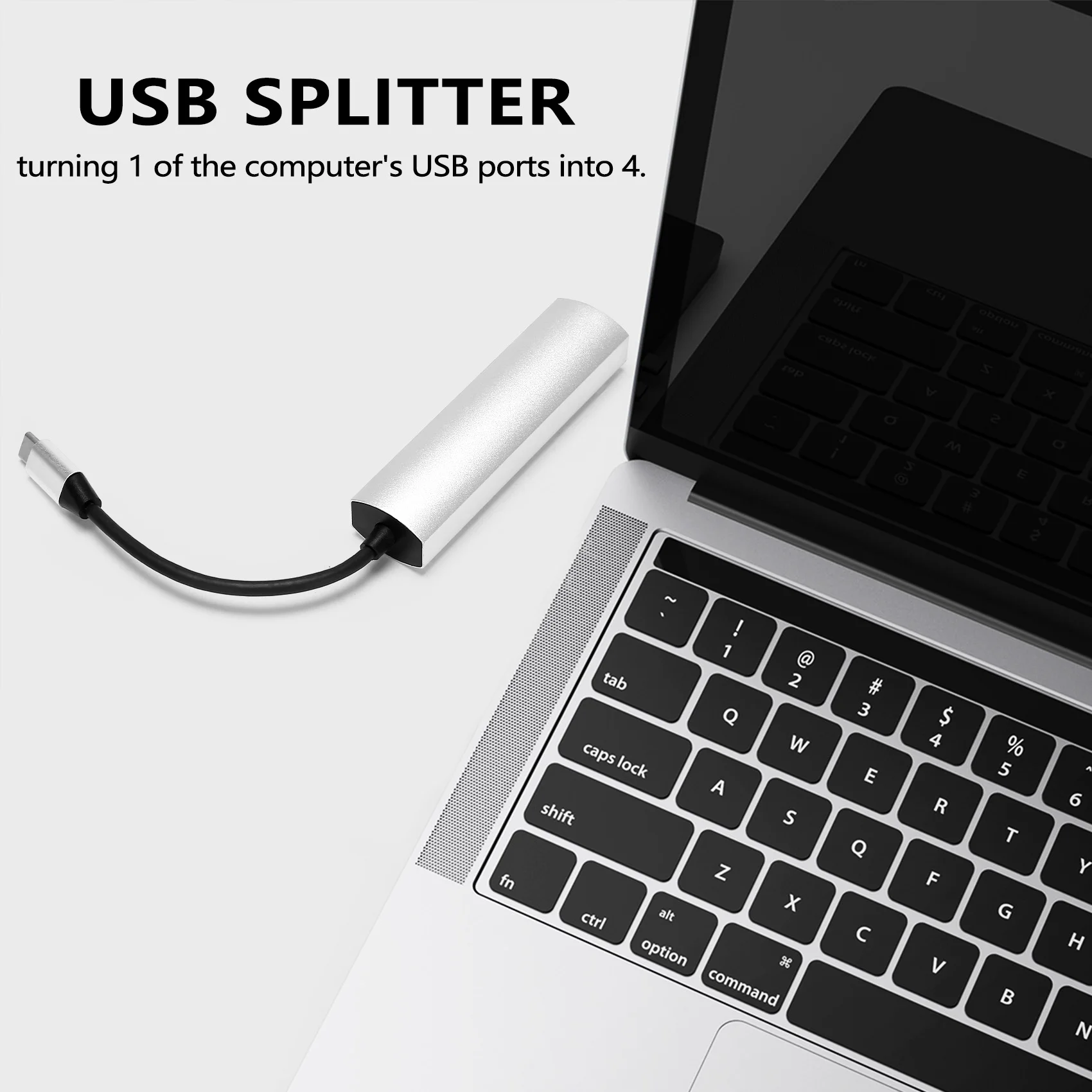 محور USB C، محور USB-C 4 في 1، محور 4 منافذ، متوافق مع الأجهزة اللوحية، وحدات التحكم بالألعاب، Ipad Pro، وأجهزة الكمبيوتر المحمولة