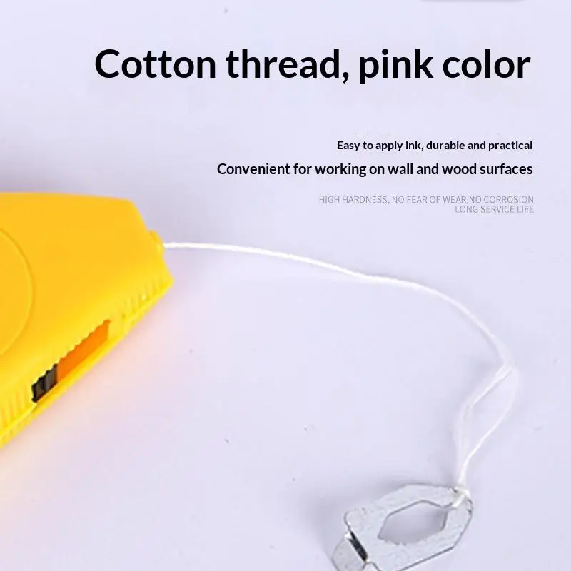 Chalk Line Reel Heavy Duty Wear Resistant Shell High Contrast Marking Accurate Tool for Construction Carpenter DIY Repair Proje