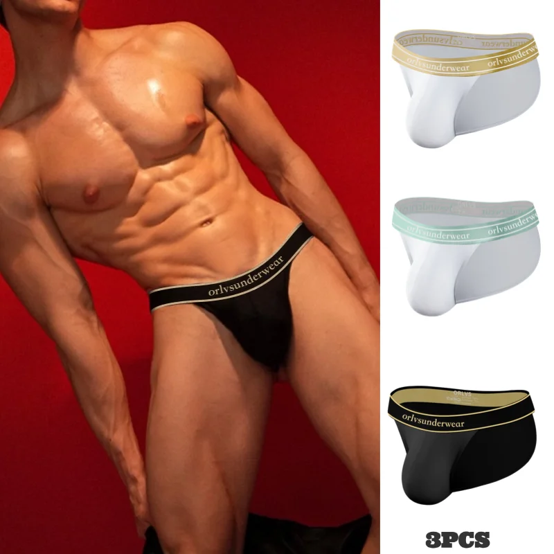 3PCS ADANNU Men High-cut Briefs 95% Cotton Underwear Breathable Soft Comfortable Male Panties Cueca Calzoncillos Hombre Set