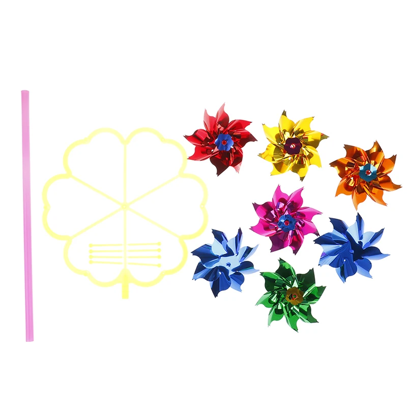 الملونة DIY الترتر طاحونة الرياح سبينر حديقة المنزل ديكورات للباحة لعبة أطفال