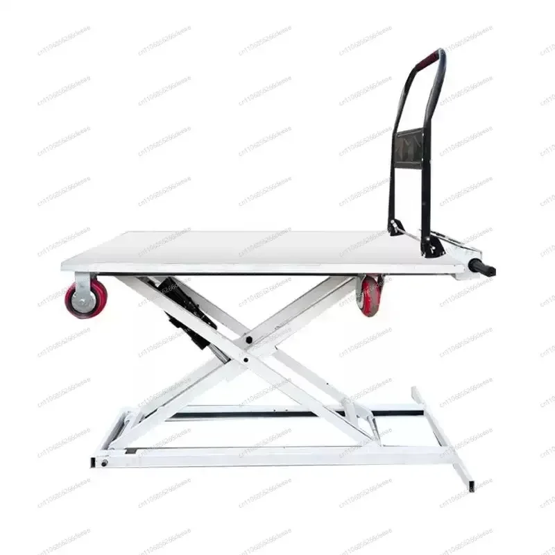 YbjStainless Steel Electric Folding Hand Truck Flatbed Trolley with Forklift