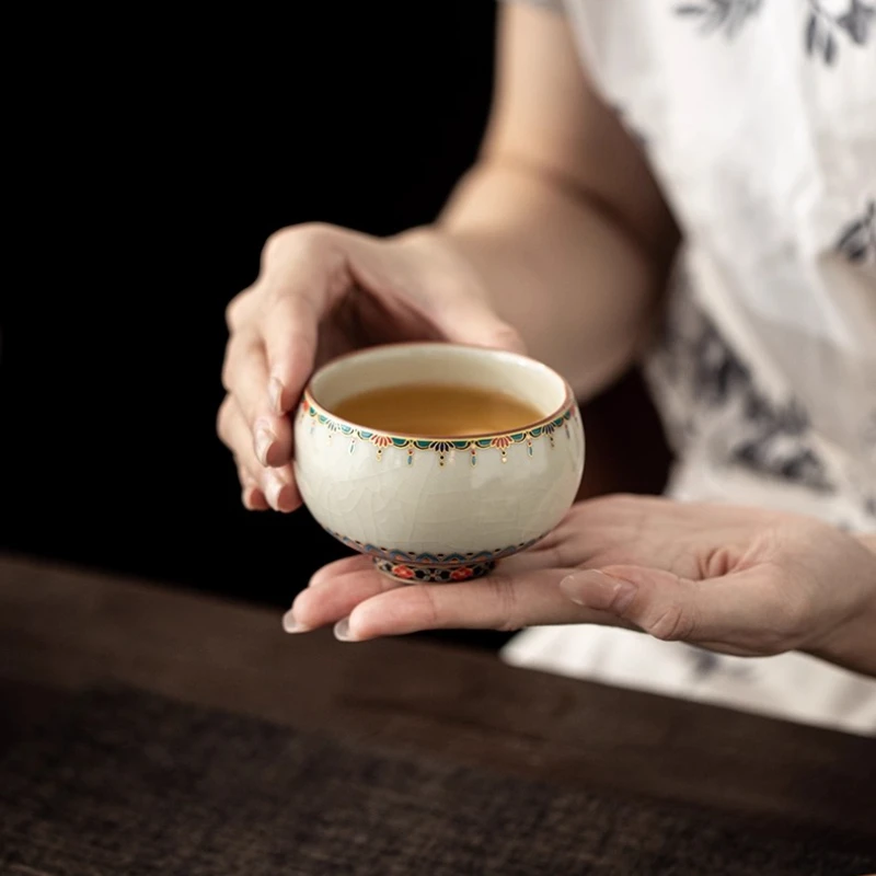 

Товары Dunhuang Ru, чашка для медитации с печом, большая бытовая чашка для чая, чашка для чая, одна высококачественная чайная чашка