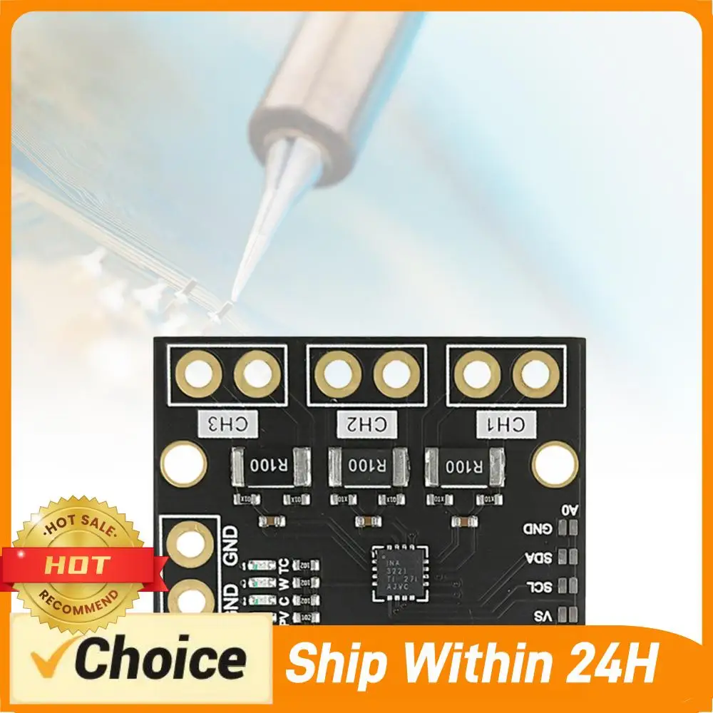 

Модуль датчика контроля энергопотребления INA3221, трехканальный, совместимый с I2C SMBUS, для замены INA219