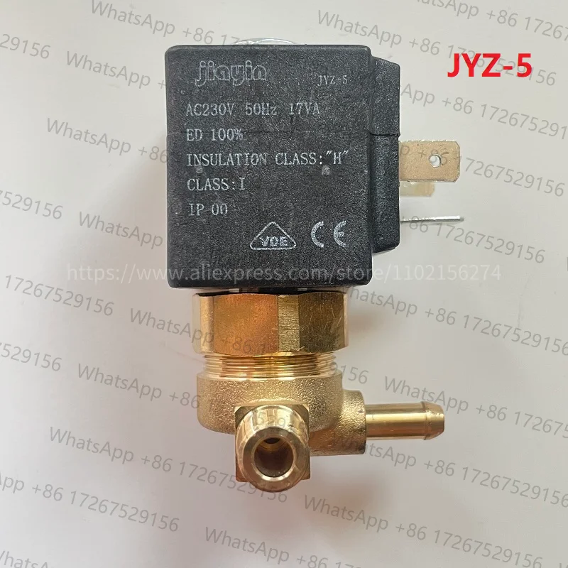 JYZ-5 Clean -ironed electromagnetic valve accessories coffee machine  220V Normally closed steam solenoid valve JYZ-5
