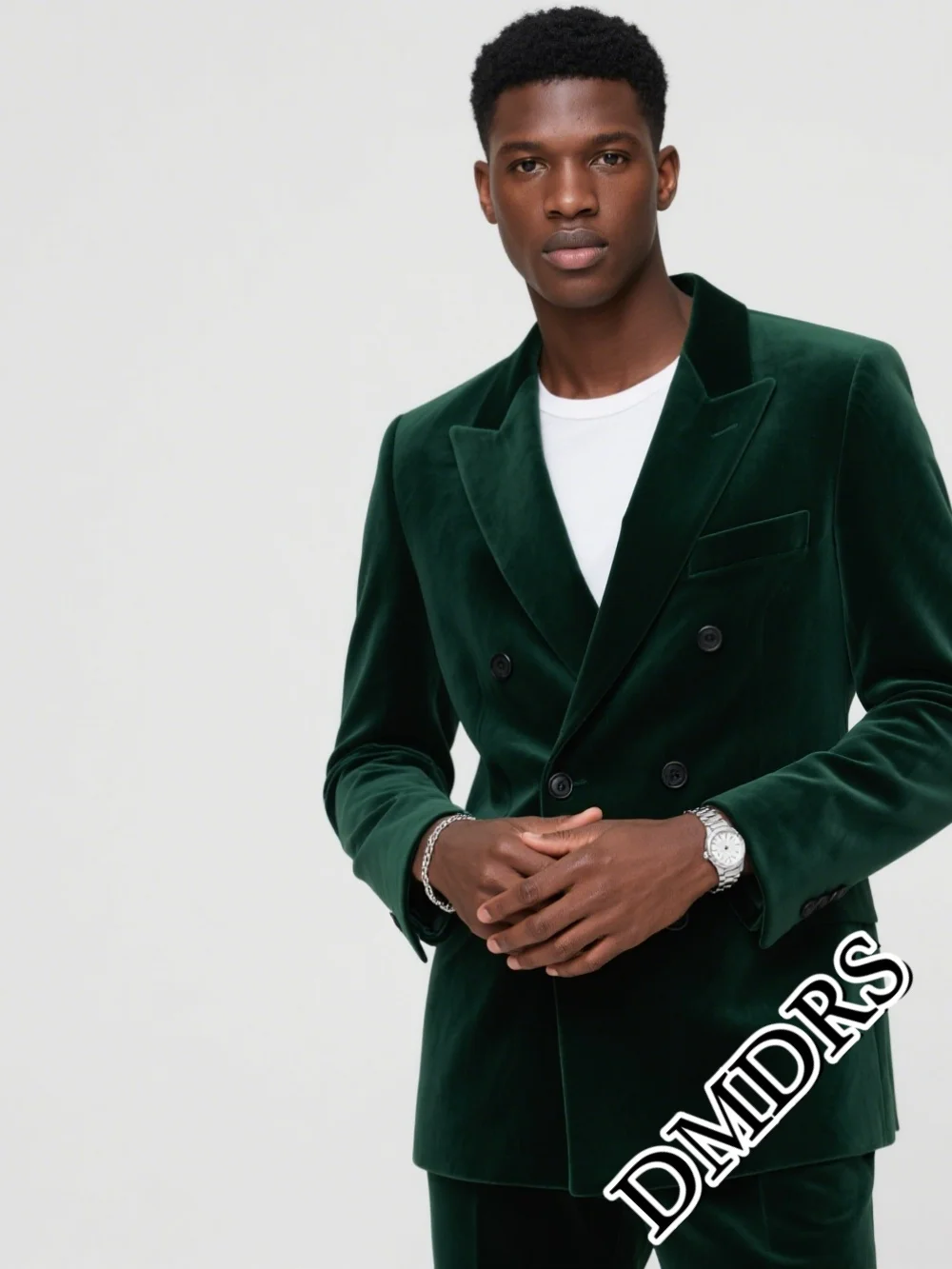 

High-Quality Velvet Men's Suit Set For Wedding & Business Classic Men's Suit Set 2PCS Formal Double-Breasted Men's Suit