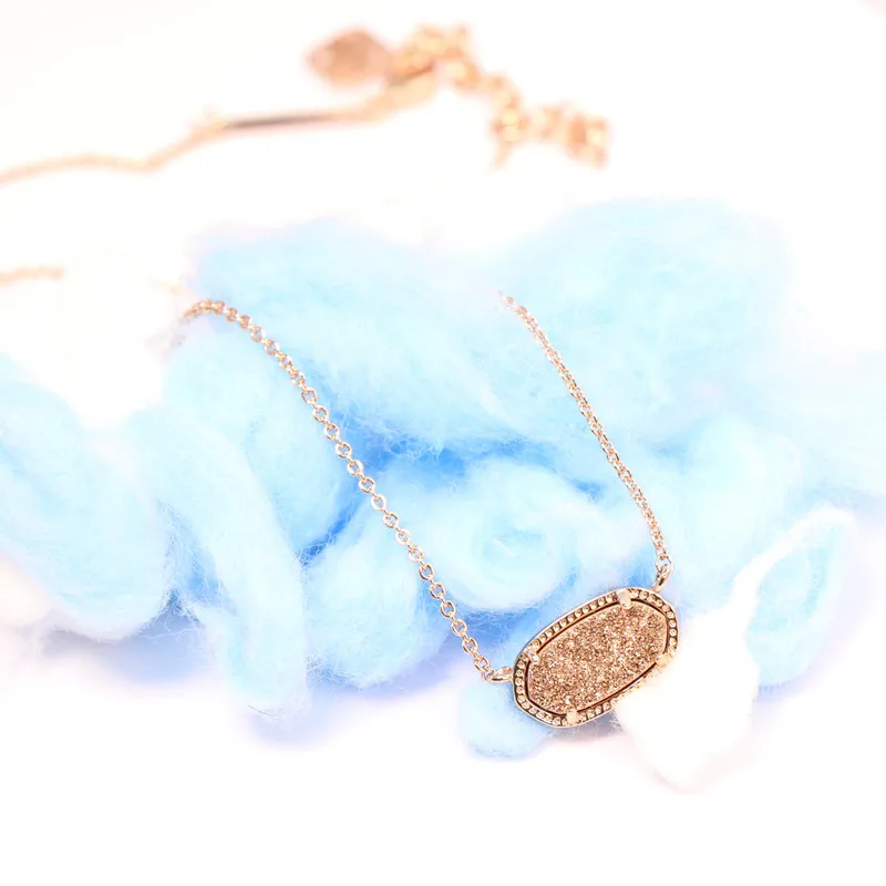 

K series Elisa temperament rose crystal teeth necklace female jewelry simple fashion rose gold collarbone chain female