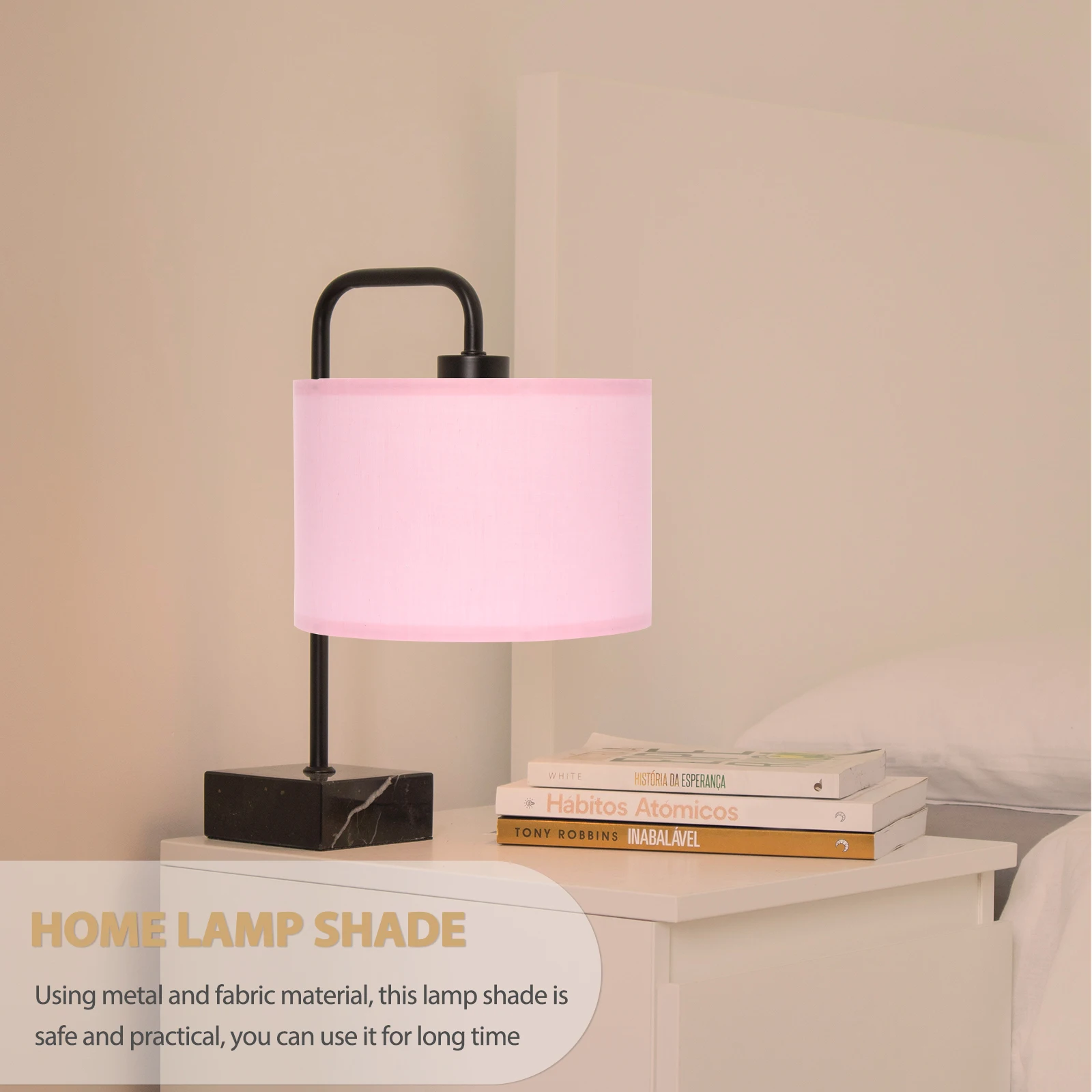 

Pink Fabric Lampshade 300MM Diameter 200MM Height Creative Desk Lamp Cover Replacement Light Accessories for Home Decor