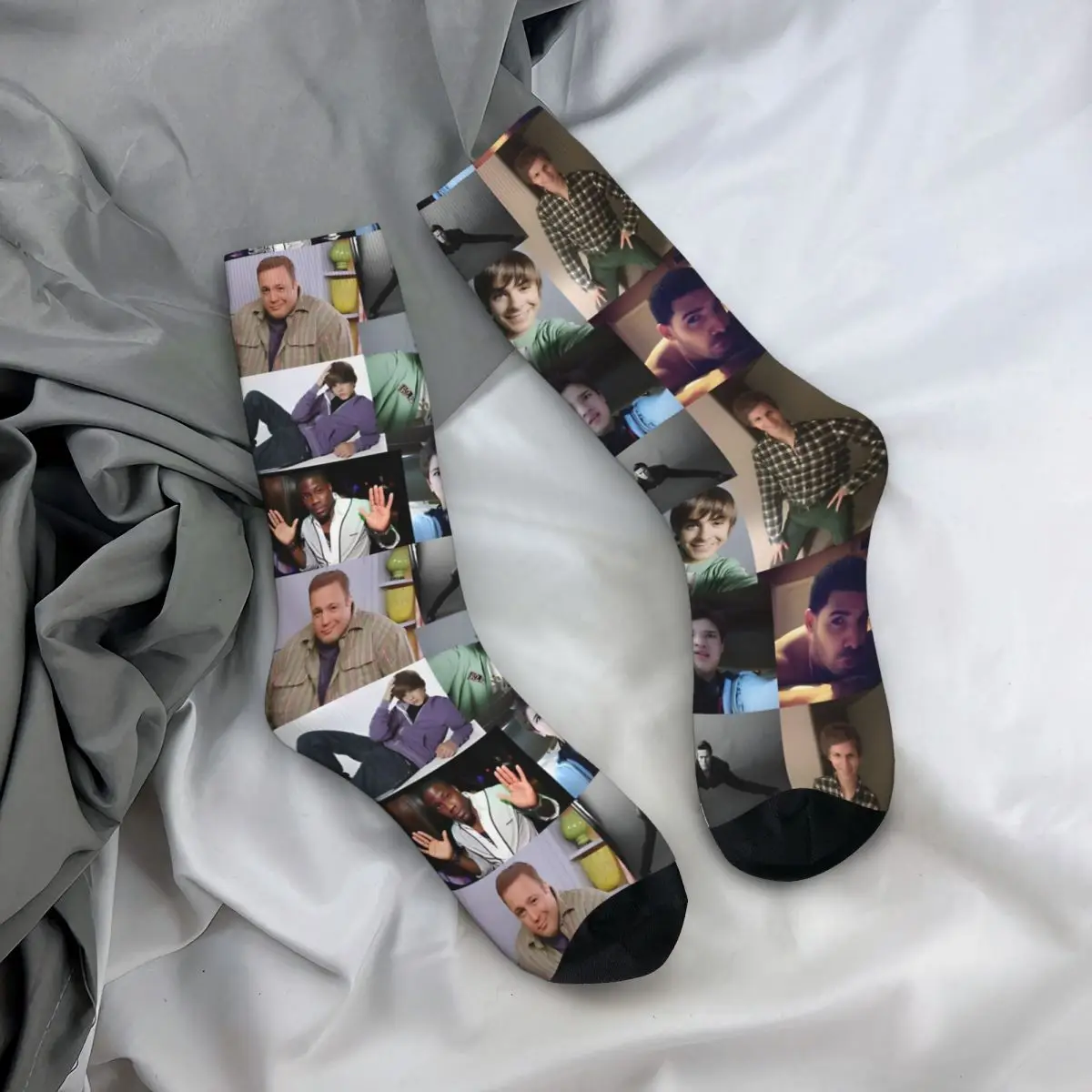 Chaussettes vintage pour hommes, Harajuku, Justin Bieber, Street Style, Nouveauté, Casual Crew, Meme, Célèbre