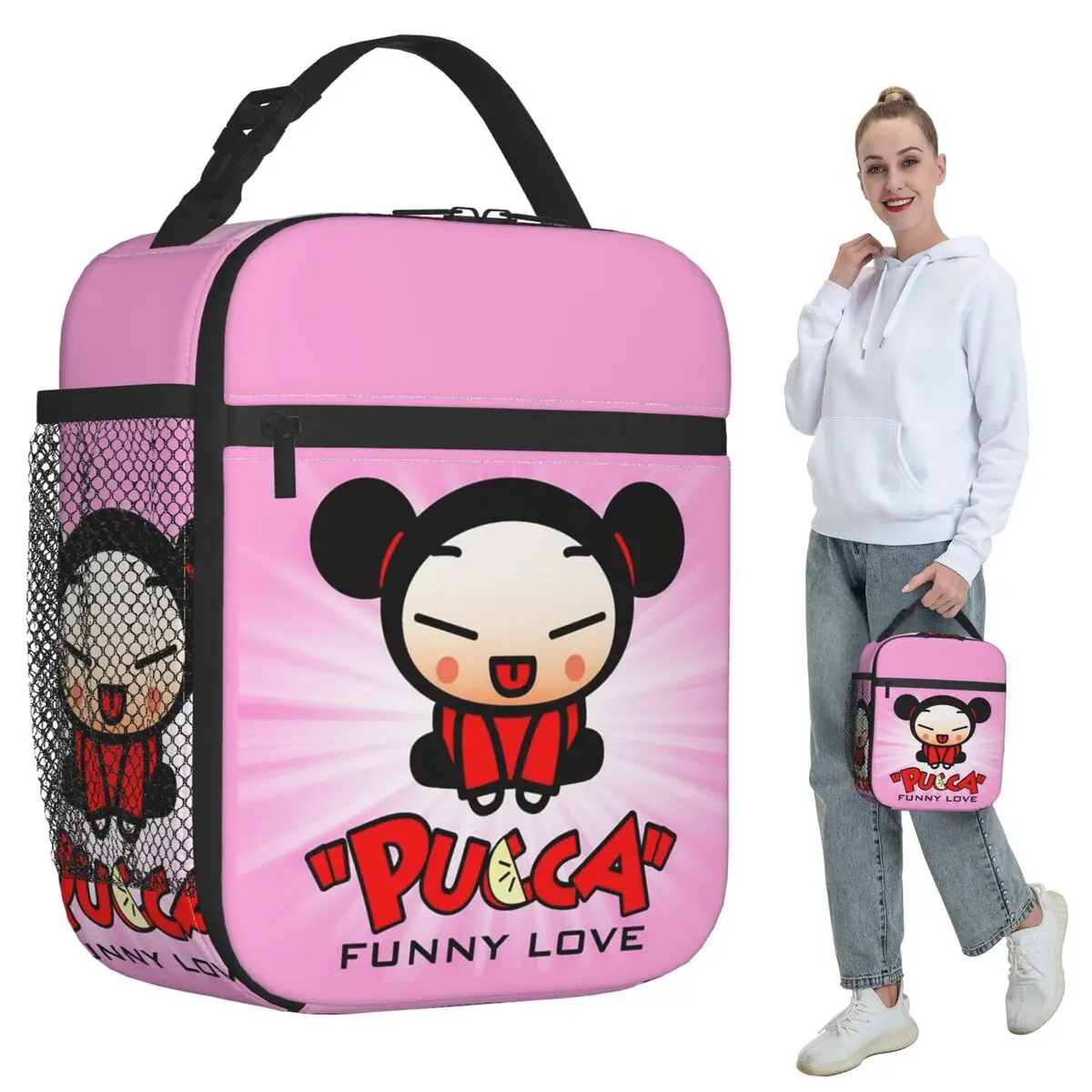 Pucca Insulated Lunch Bag for Kids School Cooler Thermal Food Box Tote Portable Lunch Boxes Container