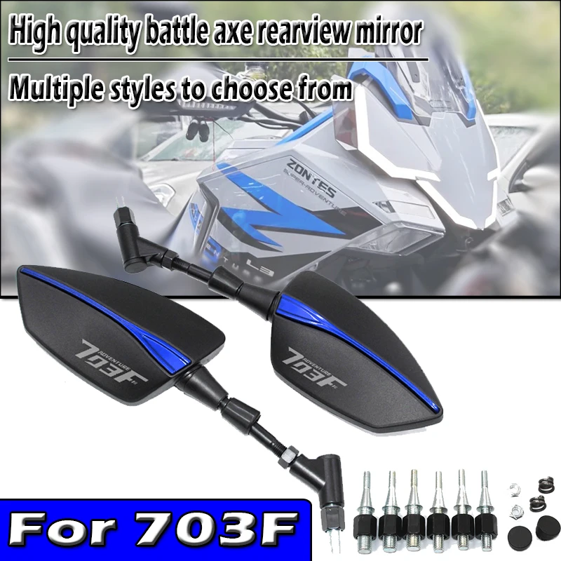 For Zontes 703F 703 F 703F ADV 2024 8/10mm Universal Adjustabale Rearview Rear View Mirrors Side Mirror