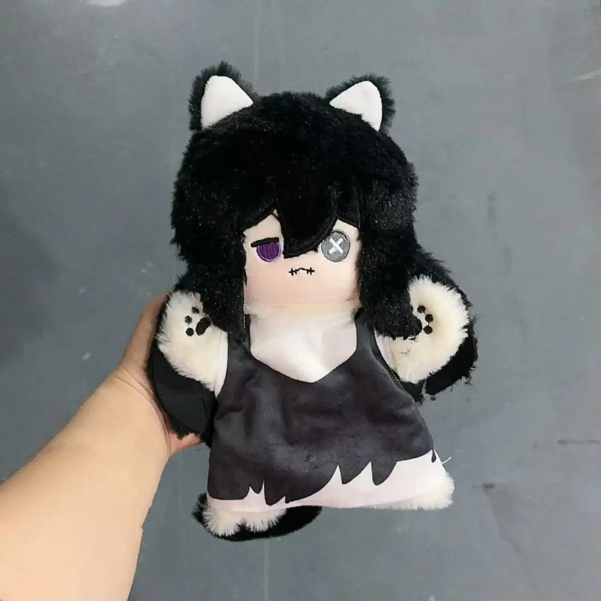 Jogo identidade v cosplay evelyn mora palhaço chorão ann sorte cara ladrão discípulo mágico boneca fantoche de mão figuras brinquedo 25cm presentes