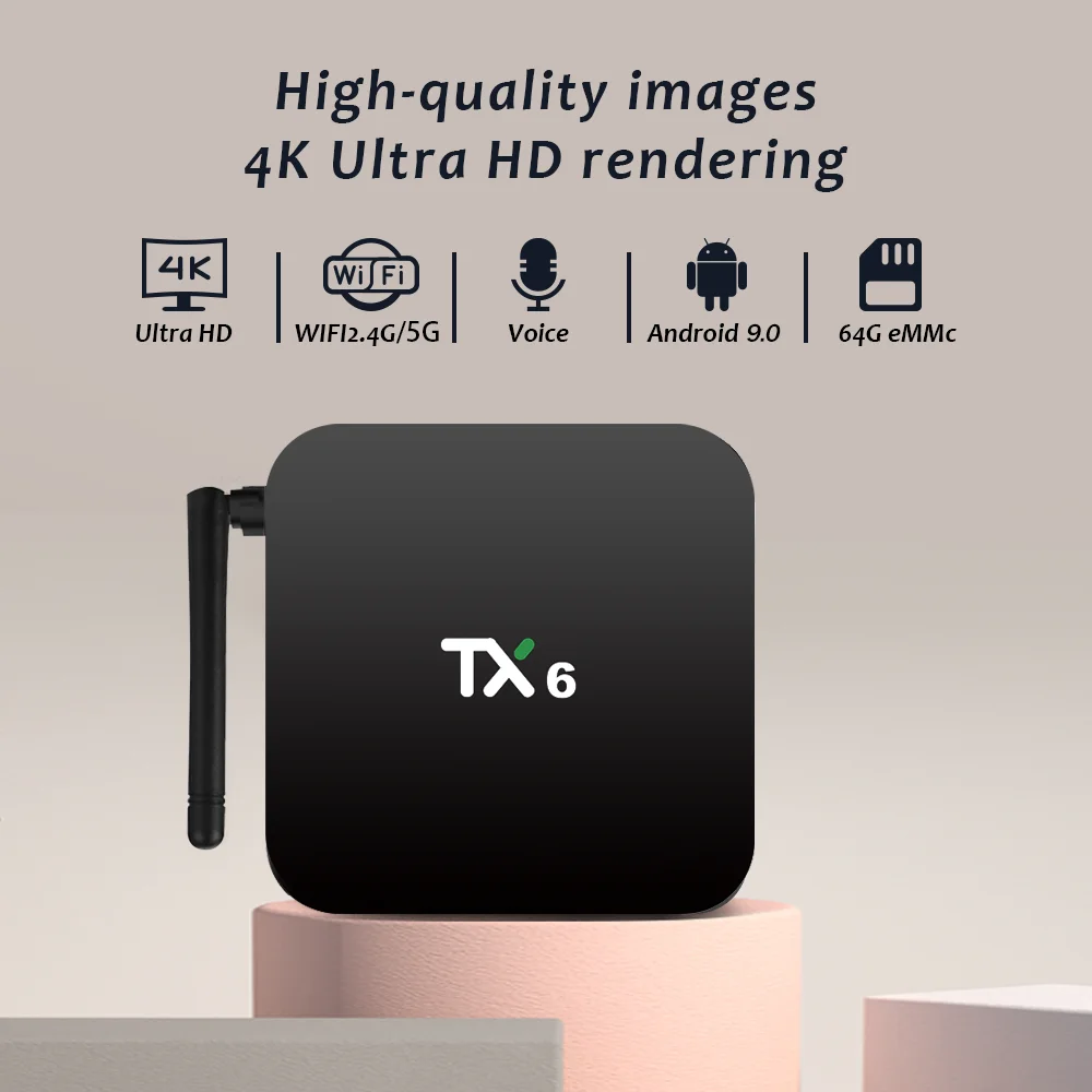 Tanix TX6 TV Box Android9.0 Allwinner H616 2G16G 4G 32G 64G H.265 BT 2.4G 5G Wifi 4K HDR Media Player Set Top Box PK T95 X96 MAX