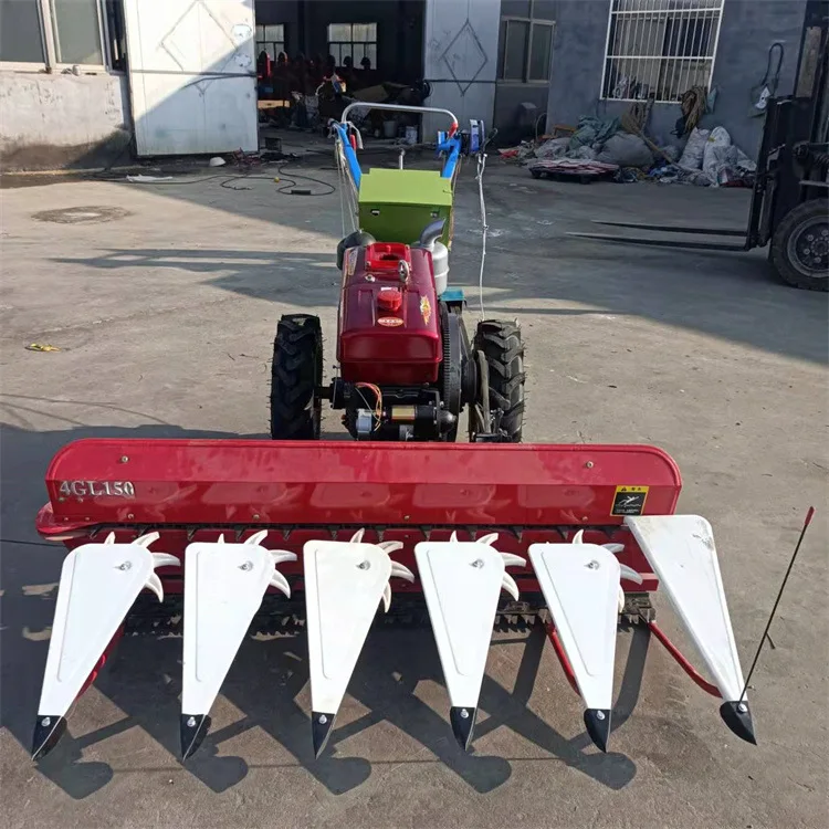 WSL 2024 New 15HP 2000-300sqm/H Mini Rice Harvester Machine For Rice Maize And Soybeans