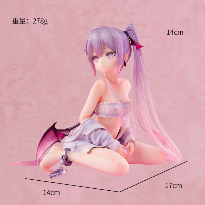 14 cm Rosa Eve Kniend Cartoon Anime Mädchen Charakter Modell Statue Junge Serie Desktop Dekoration Spielzeug Geschenk