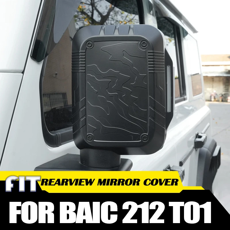 Car Rearview Mirror Protective Cover Fit for BAIC 212 T01 2024 2025 Modified Car Rearview Mirror Decorative Frame Accessories