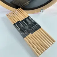 Maple Wood Drumsticks 5A Walnut Wood Rack Drumsticks Oak Wood Drum Hammer Solid Wood 7A Practice Drum Sticks Cross-Border