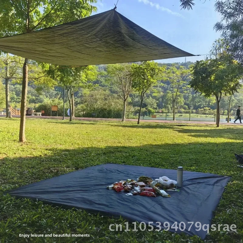 

Waterproof Outdoor Picnic Camping Tent Mat PE Material Thickened Wear-resistant Moisture-proof Pin-proof Easy to Clean Black PP
