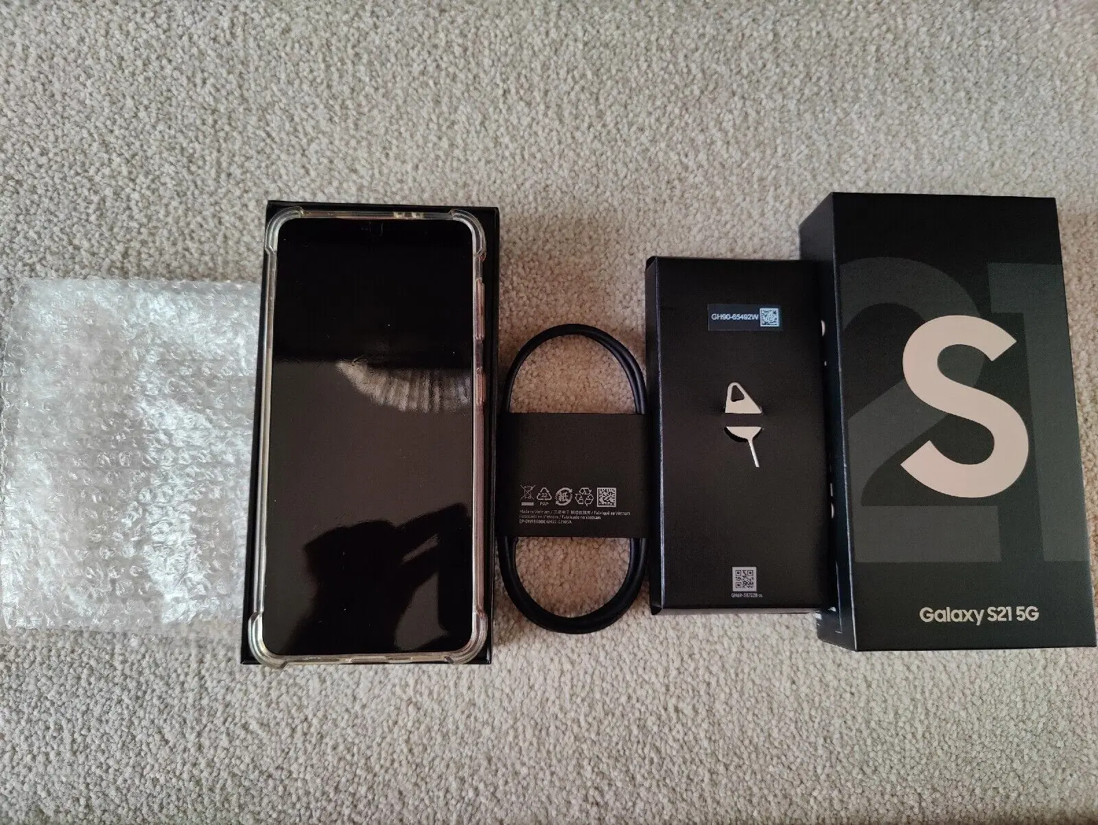 سامسونج جالاكسي S21 5G G991U1 6.2 "8GB RAM 128/256GB ROM Snapdragon 888 NFC كاميرا خلفية ثلاثية ثماني النواة الأصلي S21 الهاتف الذكي