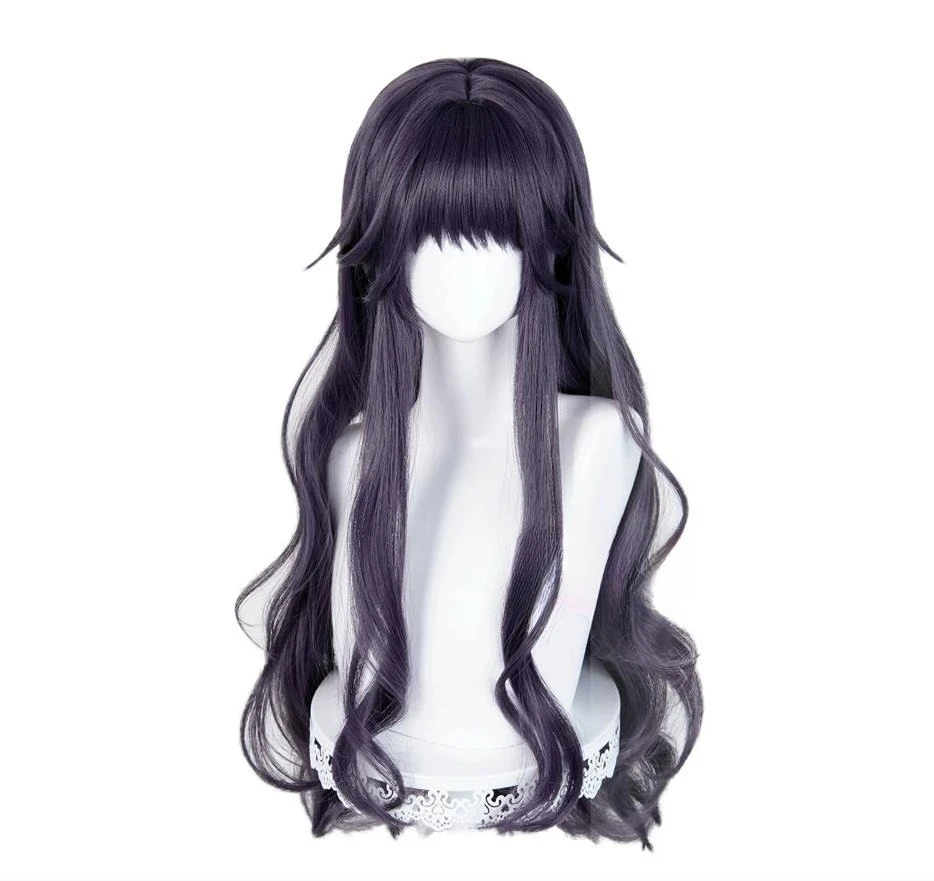 Waguri Kaoruko Cosplay Synthetic Wig Long Purple Gray Woman Hair Anime Heat Resistant Wigs For Halloween Party